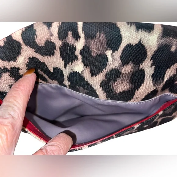 Coach - red and leopard crossbody bag- like new - Picture 9 of 12